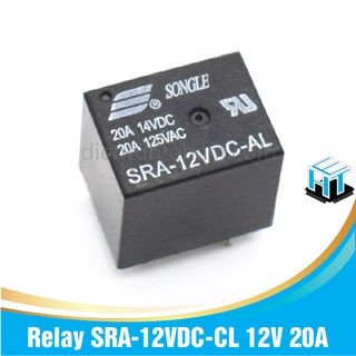 Relay SRA-12VDC-AL 12V 20A 4 chân và Relay SRA-12VDC-CL 12V 20A 5 chân chất lượng