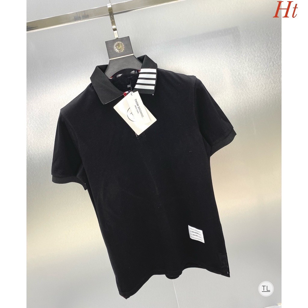 Áo polo thom nam nữ sọc tay , cổ cao cấp vải cá sấu cotton phong cách trẻ trung - Ngọc Uyên Store