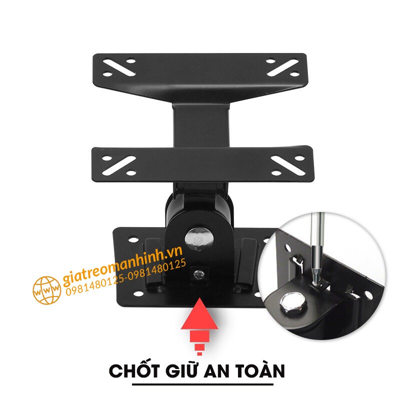 Giá Treo Màn Hình 17 - 27  Model F01 / Lắp Đặt Treo Tường - Xoay Màn 180 Độ