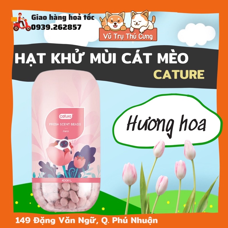 Hạt khử mùi cát mèo Cature 450ml