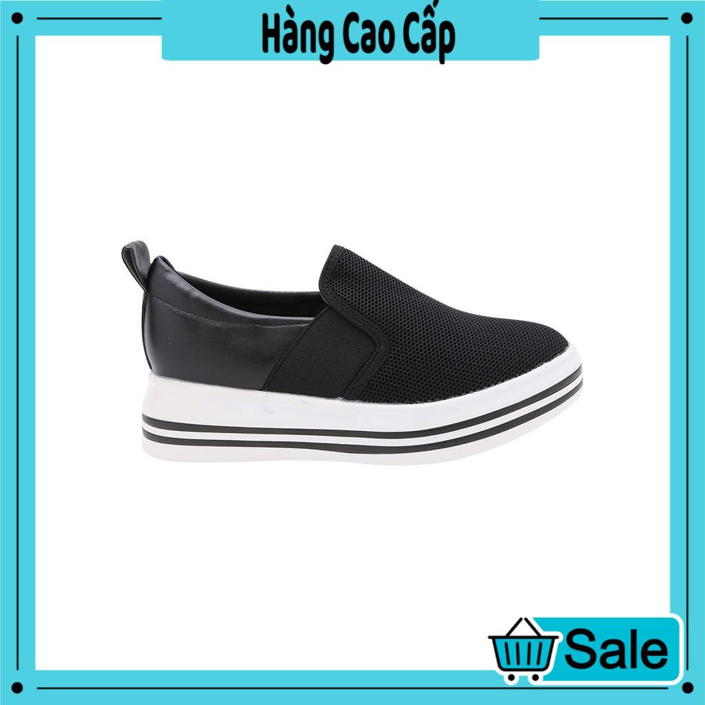 [FREE SHIP] Giày slip on giày độn đế tăng chiều cao nữ vạch kẻ đế mới nhất (đen, đỏ) | BigBuy360 - bigbuy360.vn