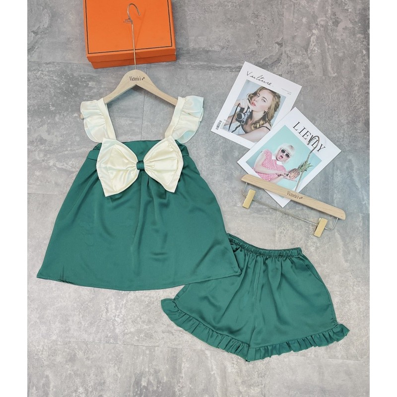 [Siêu Hot] Đồ Ngủ Cao Cấp 🍀 Bộ Hai Dây Cánh Tiên Lụa Tằm Thái Chất Liệu Mát Lịm MS03 | BigBuy360 - bigbuy360.vn