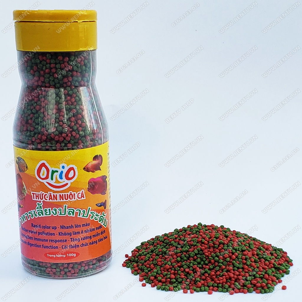 Thức Ăn Cho Cá Betta Guppy Bình Tích Orio (Nắp Vàng)