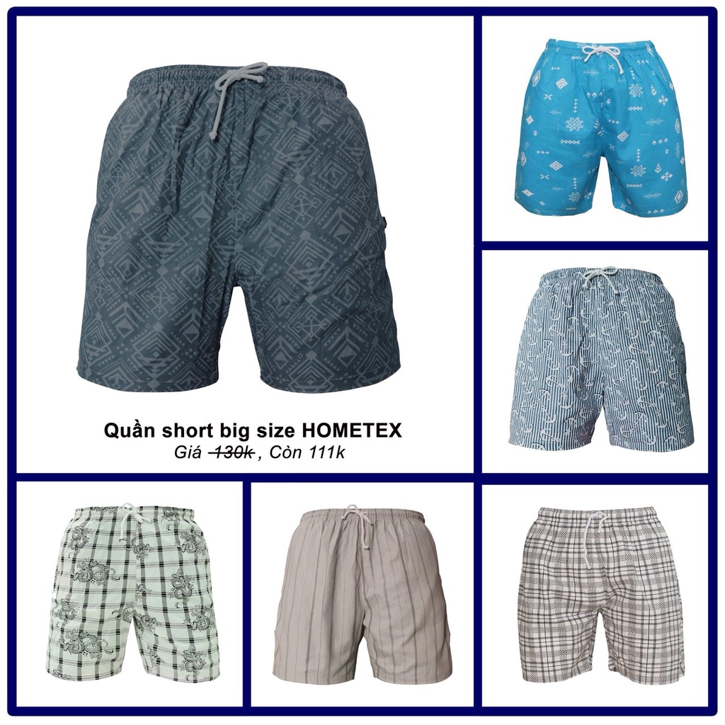 Quần short nam lưng thun size lớn