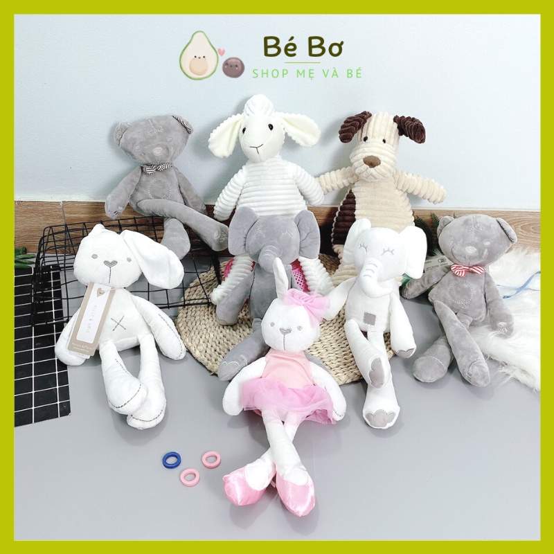 Thú nhồi bông động vật loại đẹp, Cừu Bông size to cho bé, THÚ BÔNG CHO BÉ Cừu - Thỏ - Gấu Bông Mịn Đáng Yêu Bé Bơ Store