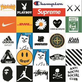 Set 25 sticker pvc foreign size 6x6cm