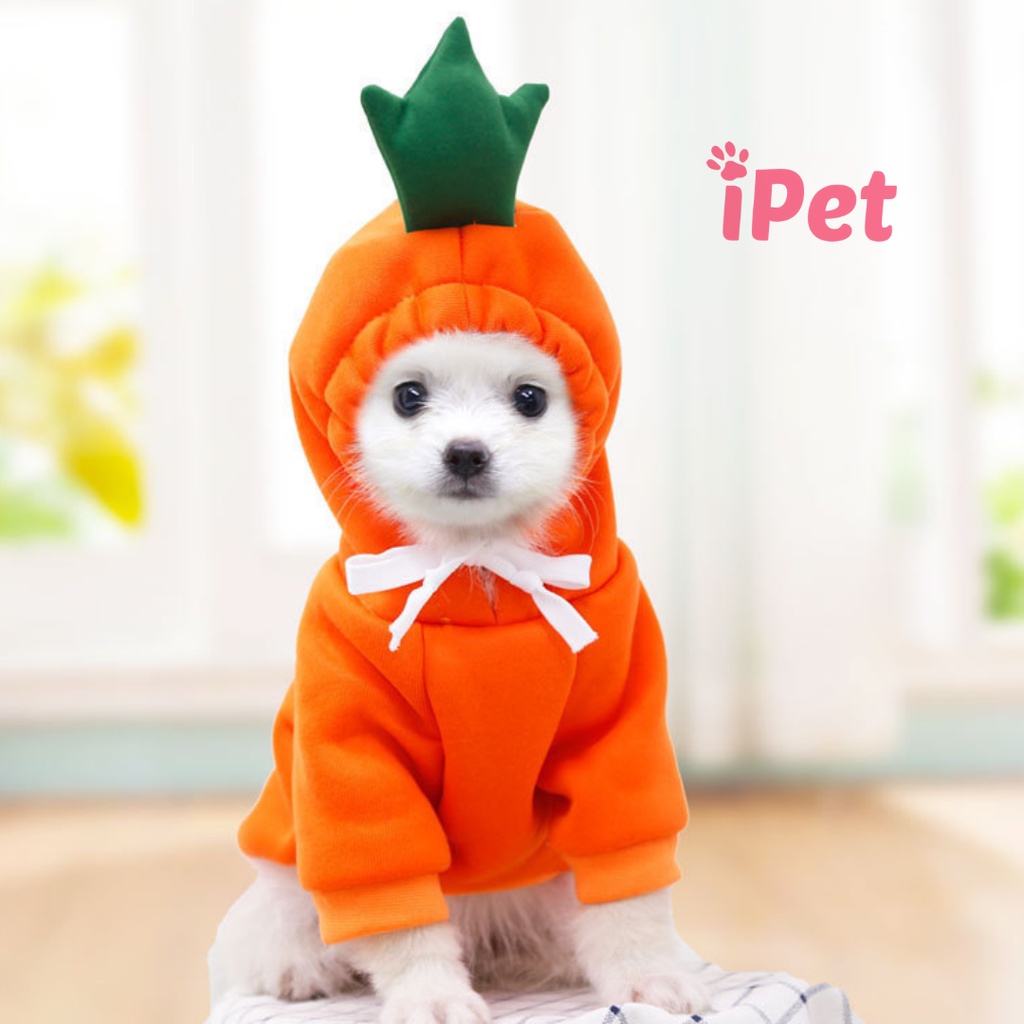 Quần Áo Kiểu Hoodie Có Nón Cosplay Đáng Yêu Hình Củ Cải, Củ Cà Rốt, Trái Chuối Dễ Thương Cho Chó Mèo - iPet Shop