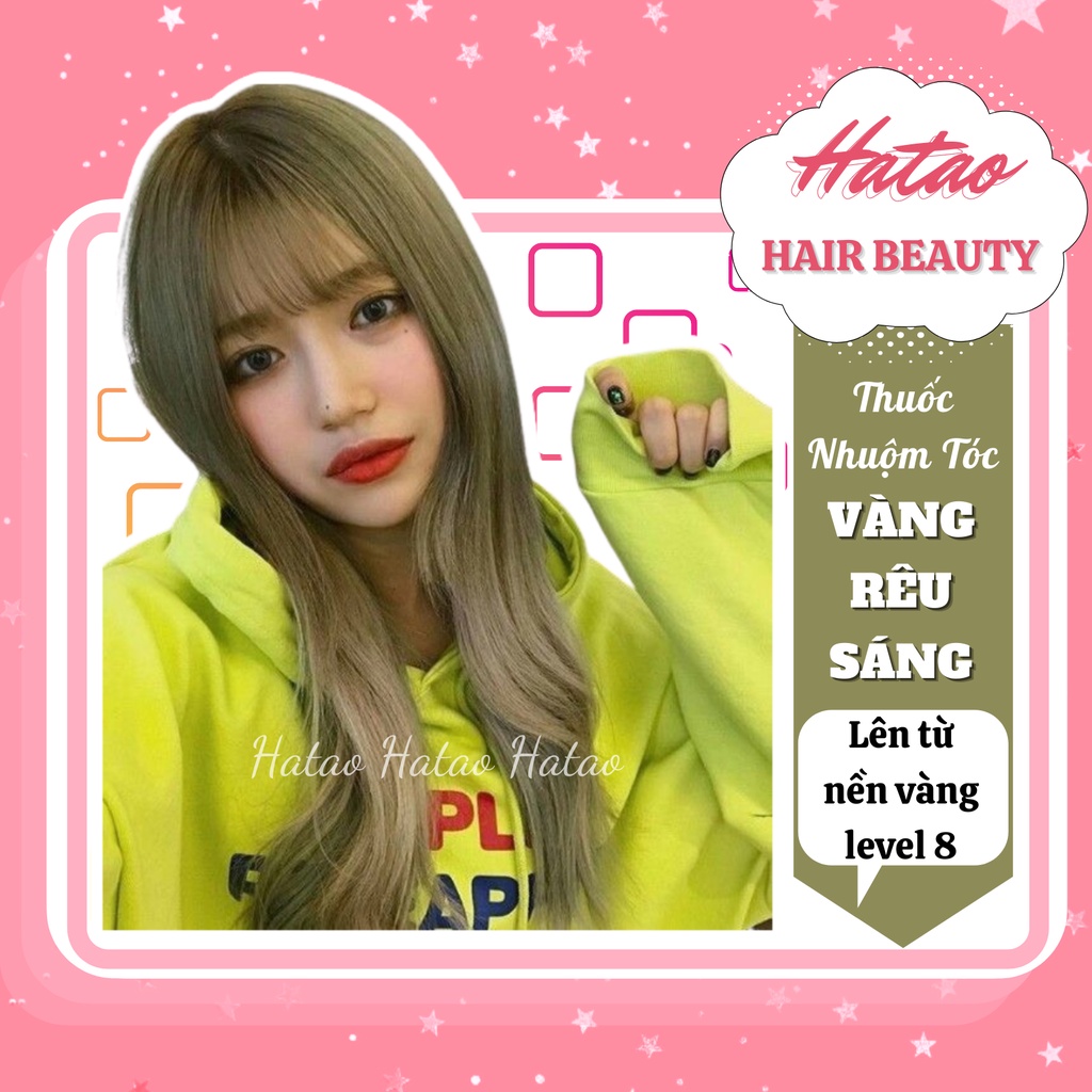 Thuốc nhuộm tóc màu vàng rêu sáng(không tẩy) kèm trợ nhuộm 100ml