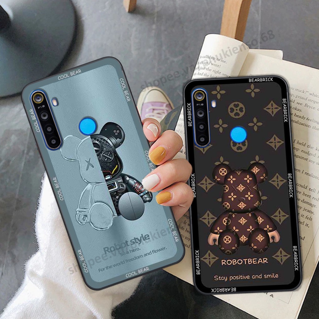 Ốp lưng điện thoại Realme 5 / 5 Pro / C3 in hình gấu bear, kaws, doremon thời trang, ốp lưng cao cấp chất lượng