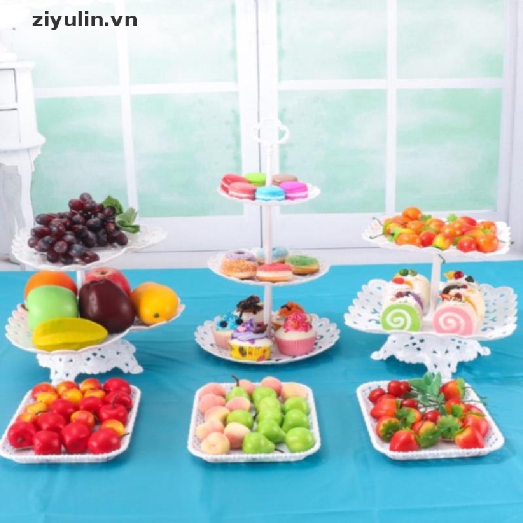 Set 1 / 2 Khay Đựng Bánh Cupcake / Snack / Trái Cây Ba Tầng Sáng Tạo