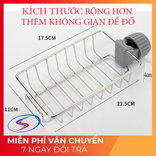 Giá Inox Gắn Vòi Nước Đựng Đồ Rửa Chén [xả kho siêu rẻ] kích thước rộng hơn, thêm không gian để đồ.
