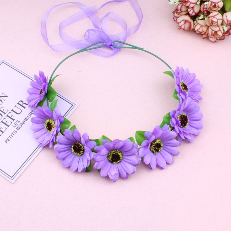 Băng Đô Hoa Hướng Dương Nhân Tạo Nhiều Lớp Phong Cách Hàn Quốc 8 Màu Lựa Chọn YOUYO