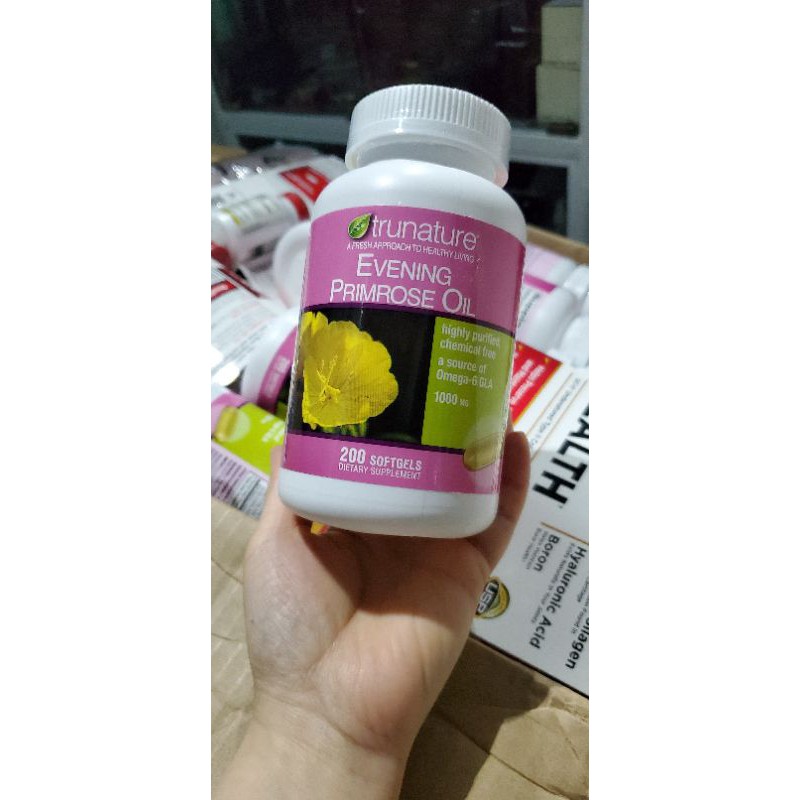 Tinh dầu Hoa Anh Thảo Trunature 200 viên - Mỹ Evening Primrose Oil 1000mg | BigBuy360 - bigbuy360.vn