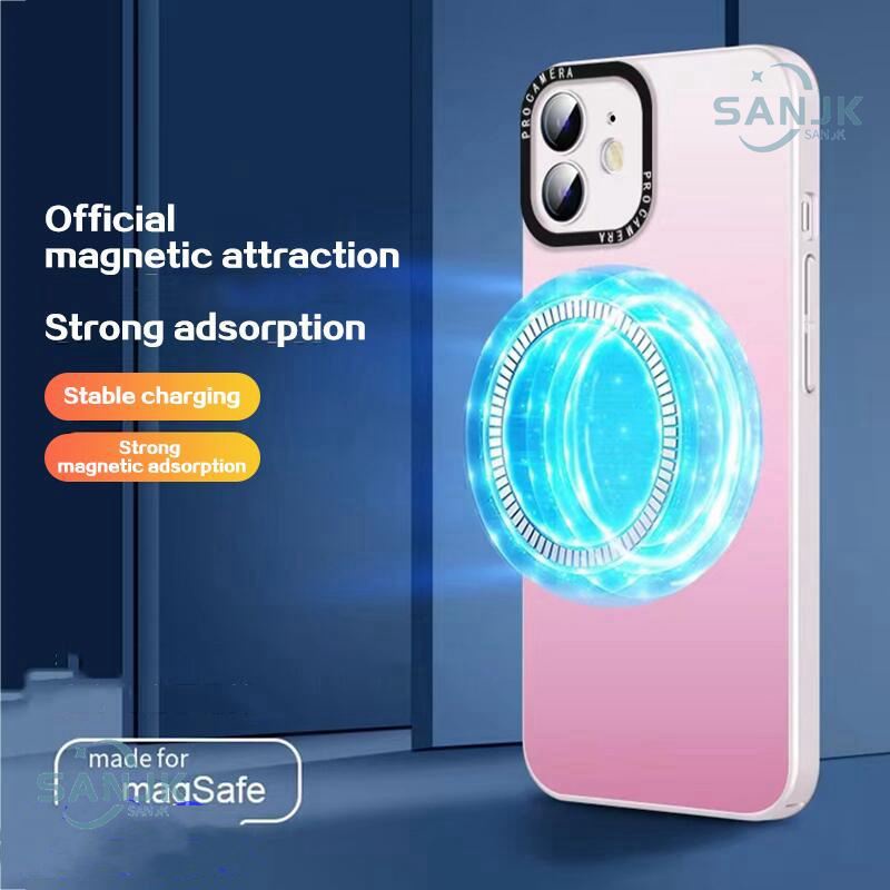 Ốp Điện Thoại Acrylic Mặt Nhám Màu Gradient Chống Sốc Cho iPhone 11 12 13 PRO MAX 12 mini 13mini 11 PRO MAX
