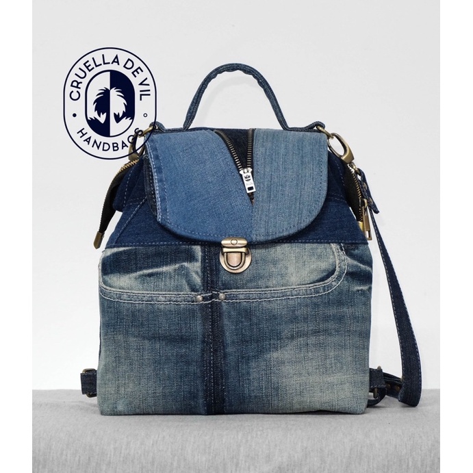 Balo jean tái chế từ quần jeans