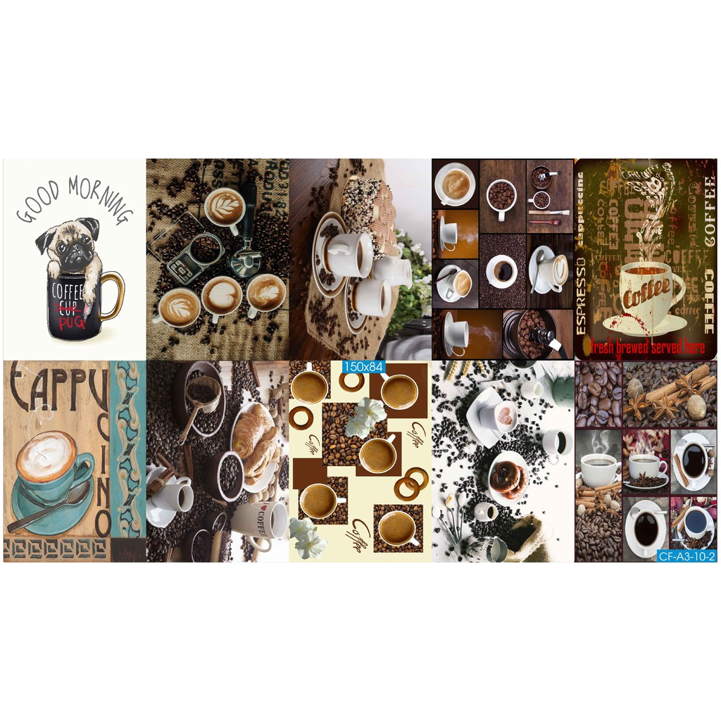 Combo Set 10 tờ Decal dán tường Coffee siêu đẹp