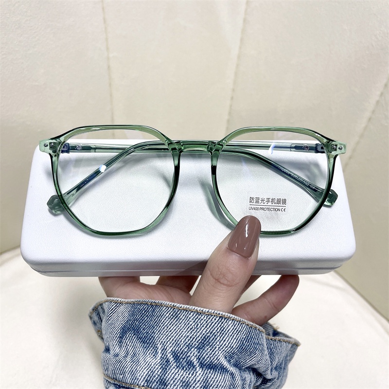 Mắt Kính Gọng Vuông Trong Suốt Siêu Nhẹ Chống Ánh Sáng Xanh TR90 Thời Trang Cao Cấp