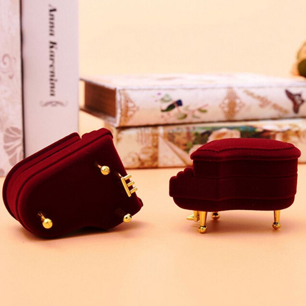Hộp Đựng Trang Sức Hình Đàn Piano Bằng Vải Nhung Nhiều Màu Mới