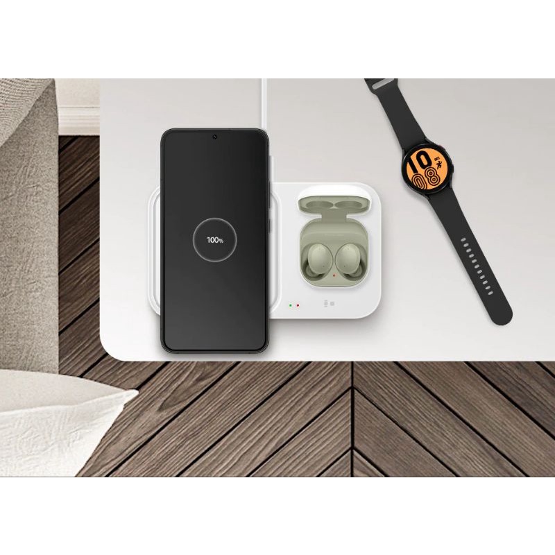 Đế sạc đôi siêu nhanh không dây Samsung Super Fast Charger Duo EP-P5400 2022 - Hàng chính hãng