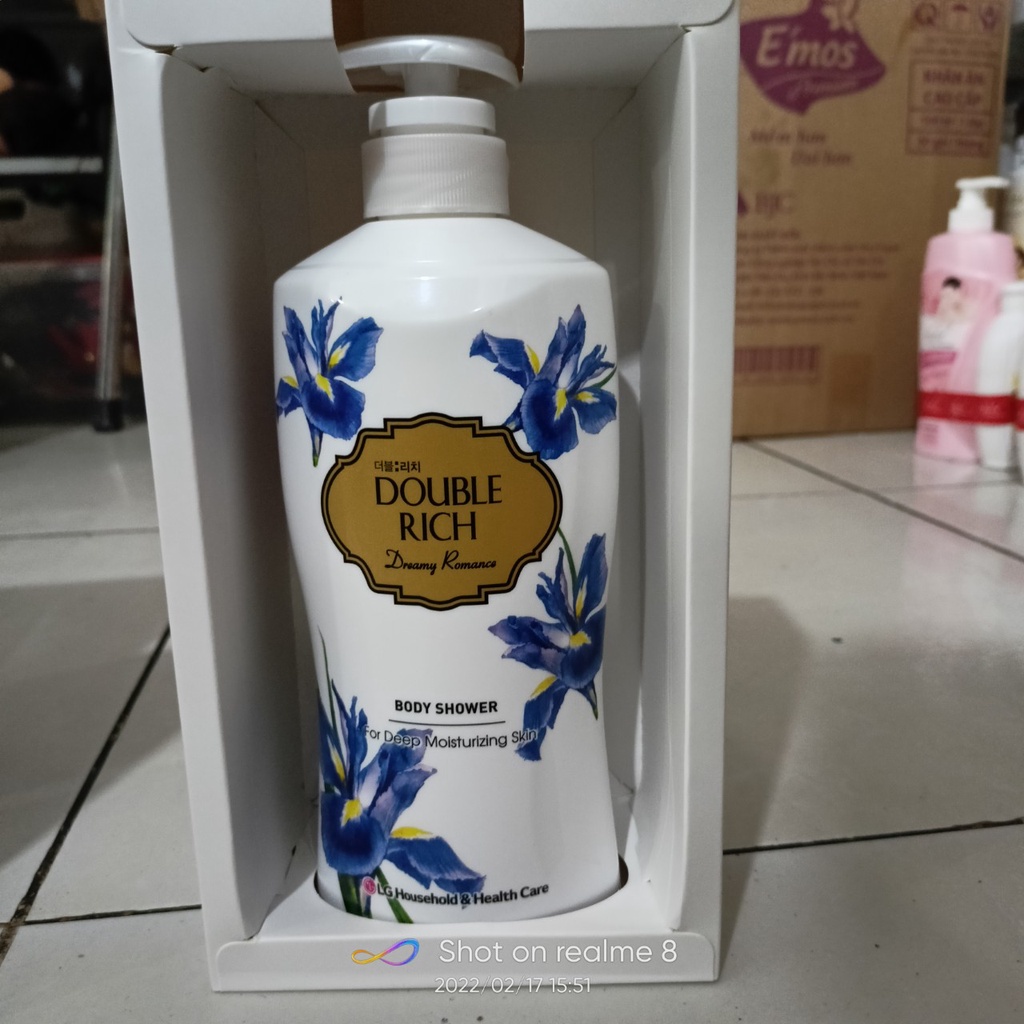 Sữa tắm double rich hoa anh đào  hương hoa hồng và hương hoa lris huyền bí . chai 55g