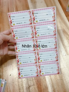Giấy nhãn vở học sinh