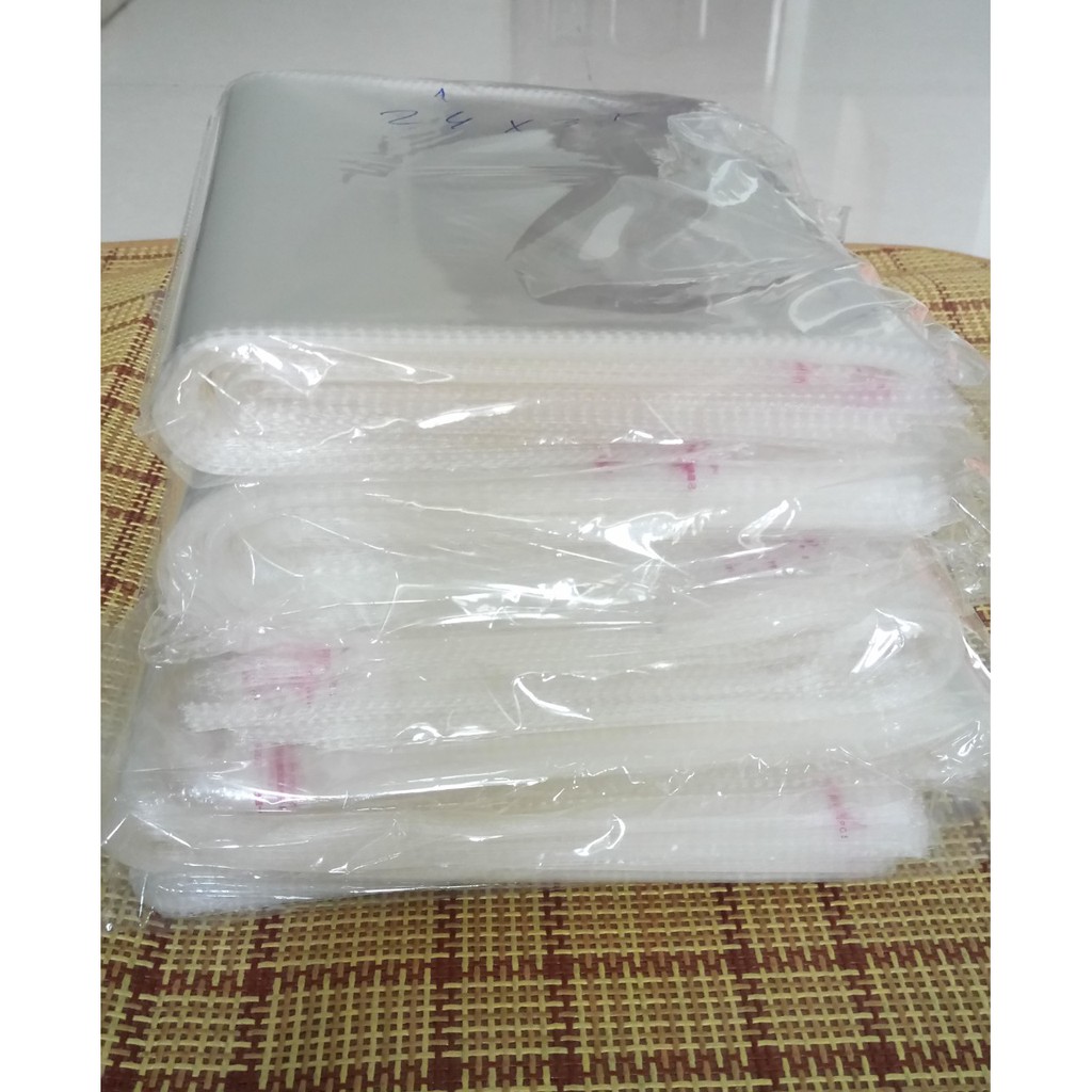 Nửa kg túi bọc ni lông OPP bóng kiếng dán miệng đựng quần áo, hàng hóa, đồ bộ, quần jean