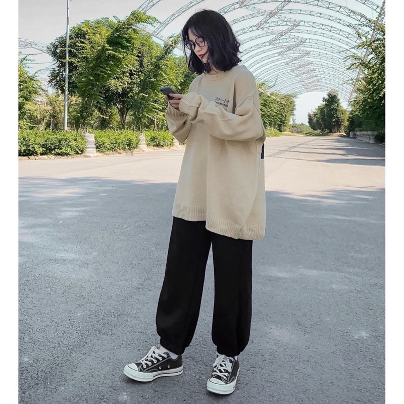 Quần Bom Màu Đen Bo Ống Ulzzang Chan House