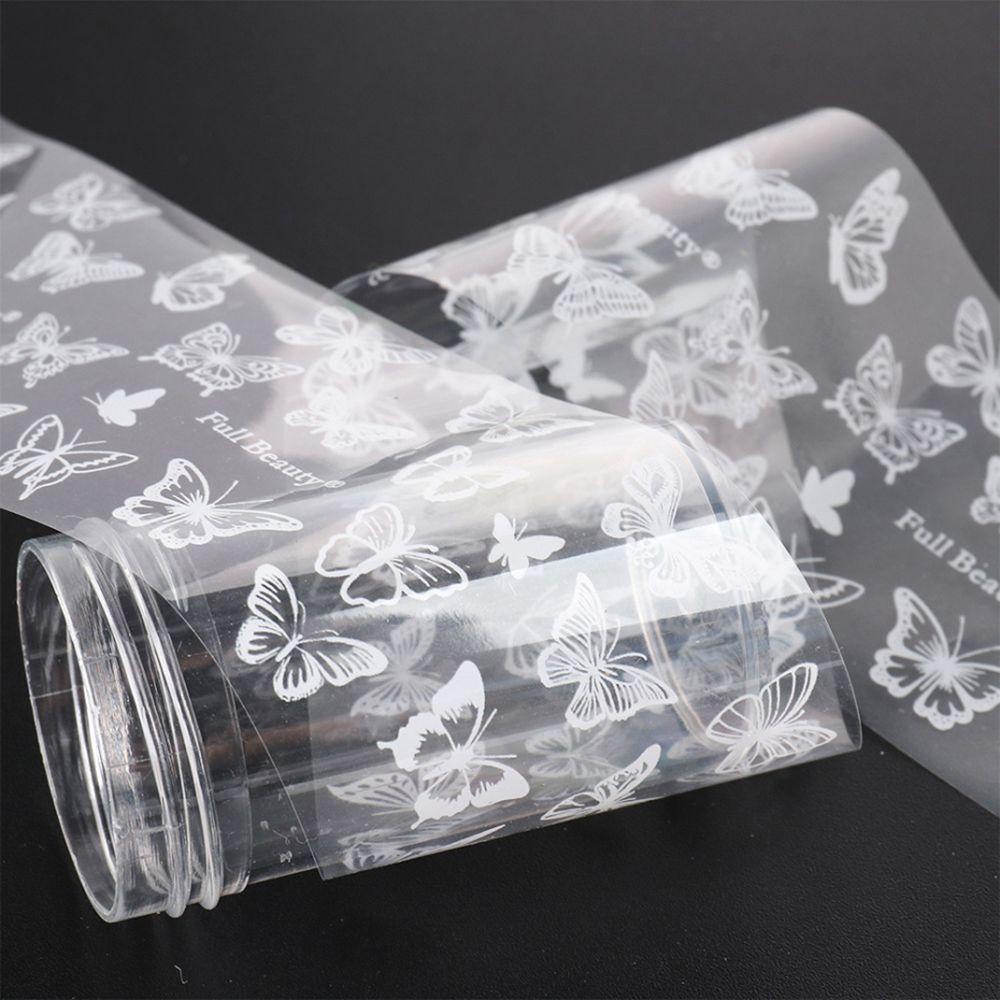 Giấy Foil Họa Tiết Bướm Màu Đen Nhiều Màu Sắc Trang Trí Móng Tay