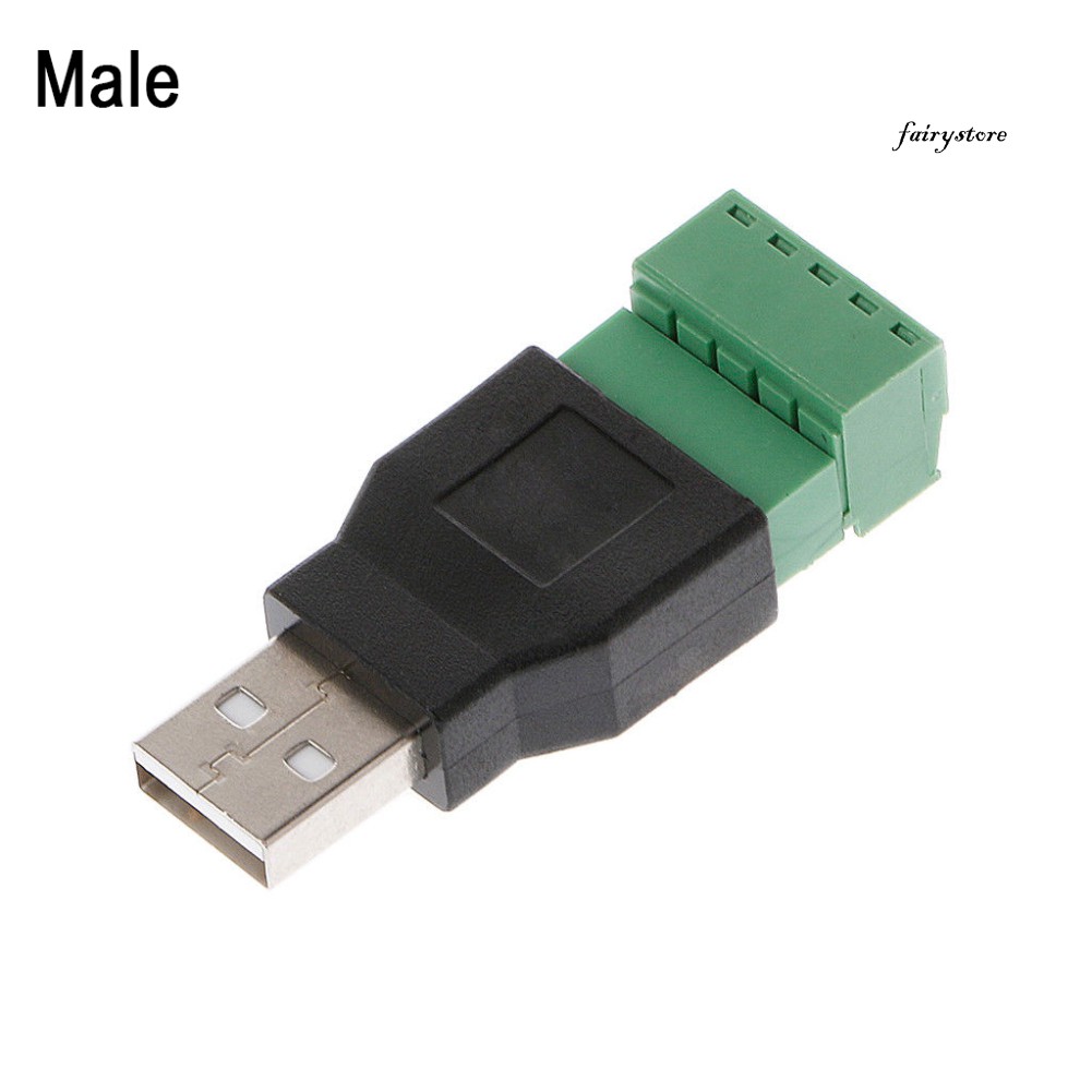 Fs Đầu Nối Usb 2.0 Type A Female / Male Sang 5p Screw W / Shield