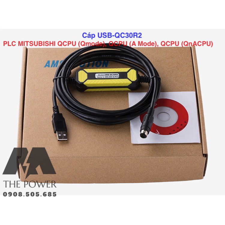 Cáp lập trình PLC Mitsubishi USB-QC30R2 cho dòng PLC MITSUBISHI MELSEQ Q