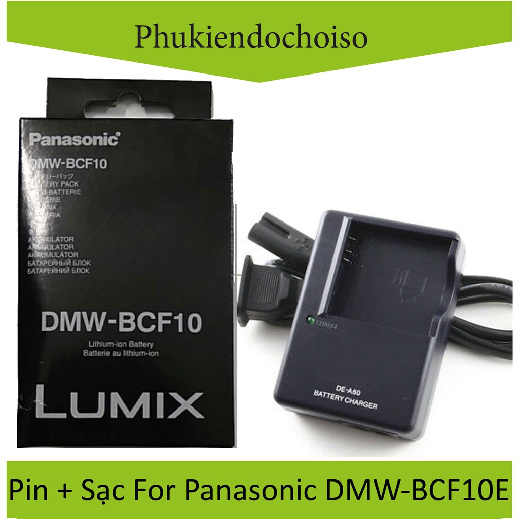 Bộ pin sạc thay thế 1 Pin 1 Sạc máy ảnh Panasonic DMW-BCF10E