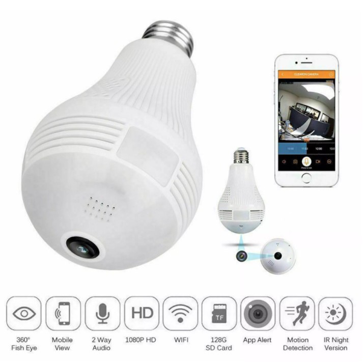 Camera Giám Sát Bóng Đèn Camera Wifi Kiêm Bóng Đèn Độ Phân Giải Full Hd 960P Quay Bao Quát Nơi Mình Cần Theo Dõi Độ Bền | BigBuy360 - bigbuy360.vn