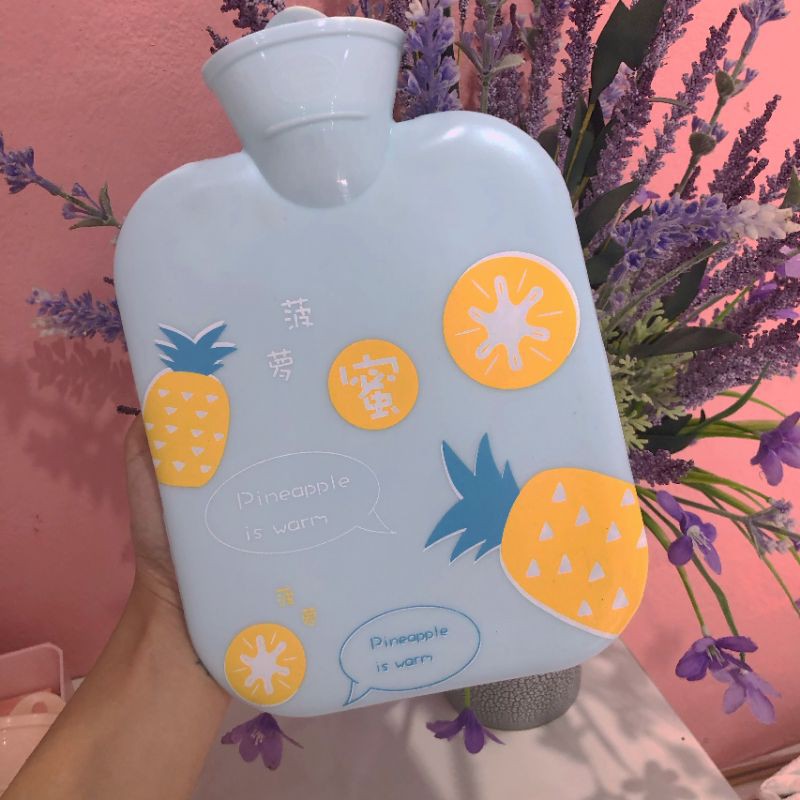 Túi Chườm Sưởi Ấm Chườm Bụng  silicon Hoạ tiết Hoa Qủa Động Vât Siêu Cute Dung tích 450ml