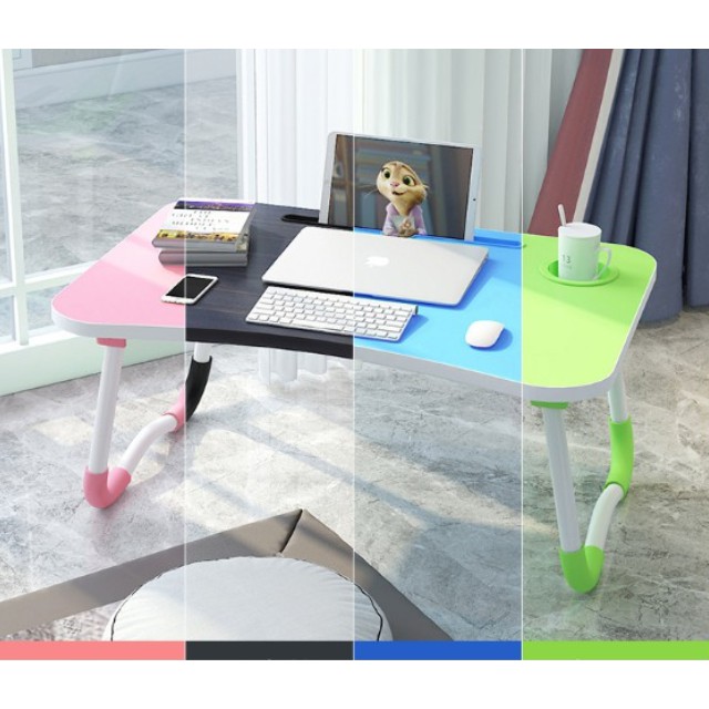 Bàn laptop đa năng gấp gọn HÀNG NHẬP KHẨU LOẠI 1 có Khe cắm Ipad + cốc đựng ly ) | BigBuy360 - bigbuy360.vn