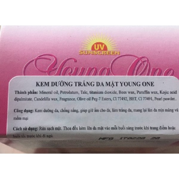 ( Hàng thật_ 5G) Kem dưỡng da young one cô gái tóc xù, kem chuyên trộn , kem trắng da Thái Lan 5g