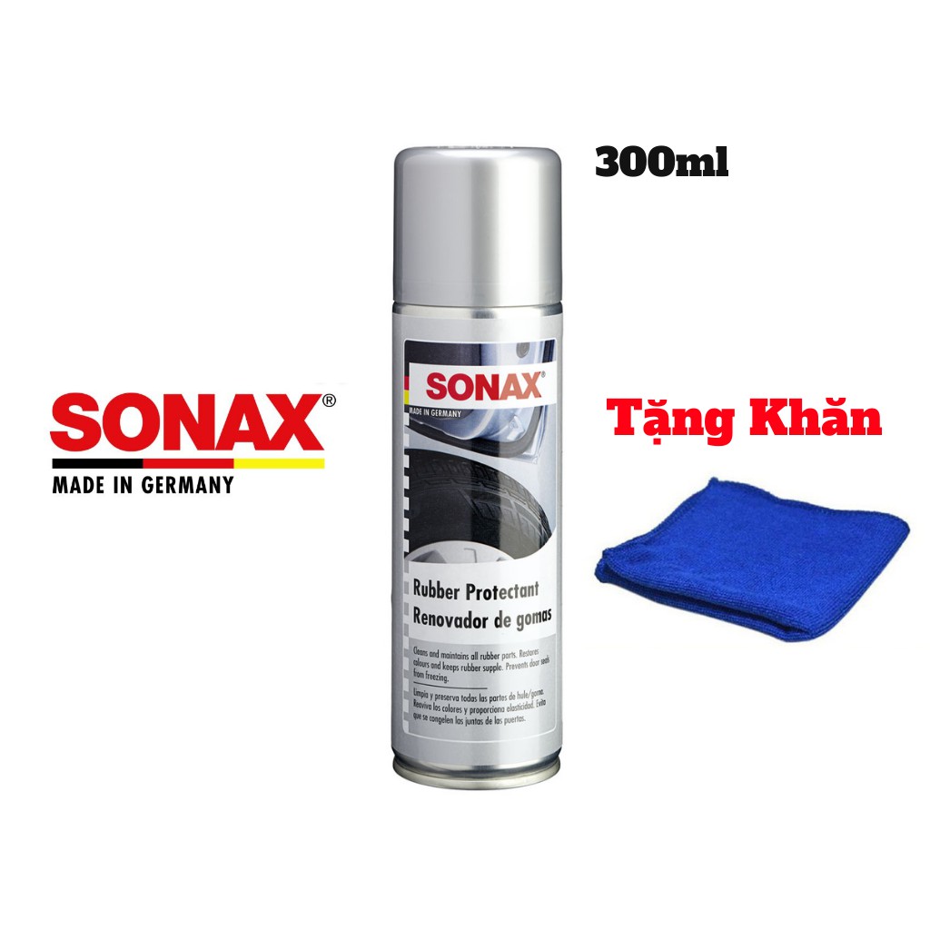 Dung Dịch Bảo Dưỡng Cao Su Lốp Xe Sonax Rubber protectant 340200 300ml Tặng Khăn