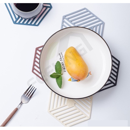 Tấm Lót Bàn Ăn Bằng Silicone Chống Bỏng Chống Trượt Phong Cách Bắc Âu