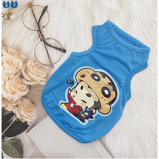 Áo Thun Cotton In Họa Tiết Hoạt Hình Dành Cho Thú Cưng