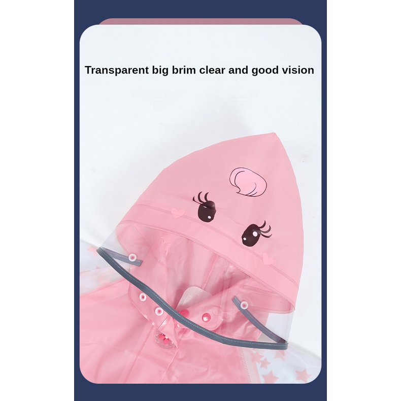 Áo Mưa Chống Thấm Nước Thiết Kế Dễ Thương Cho Bé Mẫu Giáo