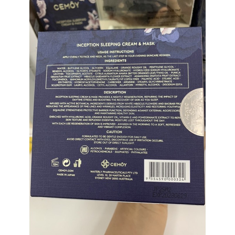 Siêu Thị Newzealand-Mặt nạ ngủ Cemoy giúp hồi phục da vào ban đêm-Mặt nạ ngủ dưỡng ẩm Cemoy 80gr