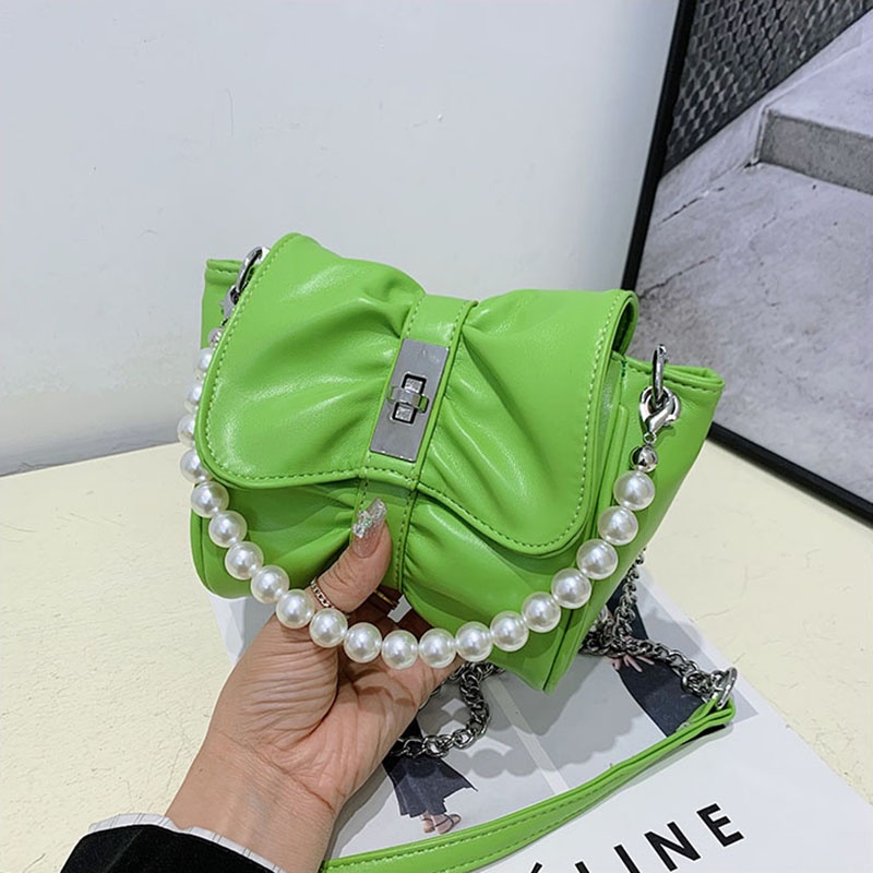 Túi Đeo Vai Màu Trơn Có Khóa Màu Phong Cách Hàn Quốc Dễ Thương Cho Nữ