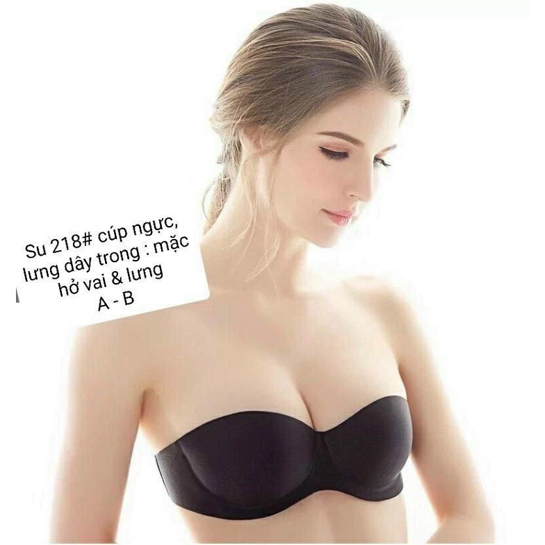 Áo ngực kiểu không dây lưng trong cực xinh , chất su trơn lạnh