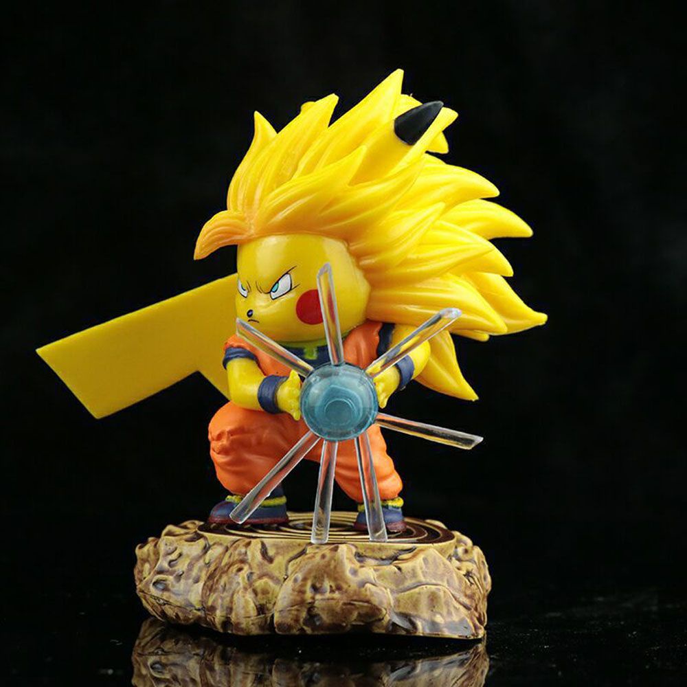 Mô hình nhân vật hoạt hình Pikachu Son Goku bằng PVC