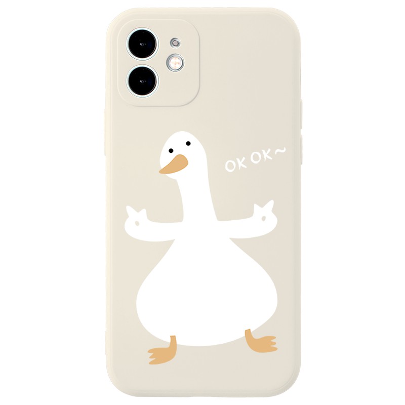 Ốp lưng JURSUE mềm hoạt hình cặp đôi dễ thương đẹp cho iPhone 13 12 11 Pro Max SE 2020 X XR XS ip 8 7 6 6S Plus kute Y6