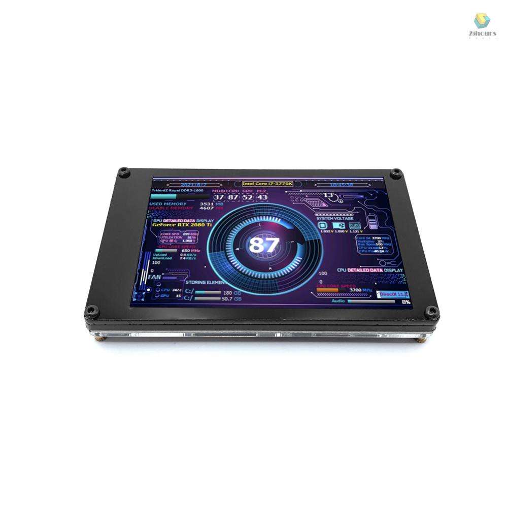 Màn Hình Hiển Thị Lcd 360 Độ IPS 3.5 Inch° Cổng USB Kép Xoay Được Cho Máy Tính Raspberry Pi ITX PC Chassis