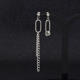 Safety Pin Paper Clip Chain Irregular Jewelry Earring