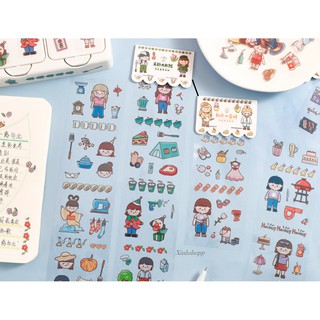 Sticker 39x6,5cm Cô Gái Trong Suốt (Pet)