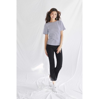 TheBlueTshirt -  Quần Jeans Ống Loe Nữ Màu Xanh Đen - Power Flare Jeans Black Wash