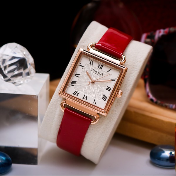 Đồng hồ nữ Julius Hàn Quốc JA-1266 dây da ( Nhiều màu )