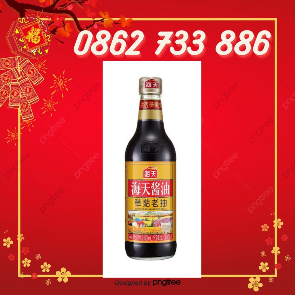 HẮC XÌ DẦU HƯƠNG NẤM [Xì dầu đen] 500ml - chấm, trộn, tẩm ướp, hầm màu cực đẹp